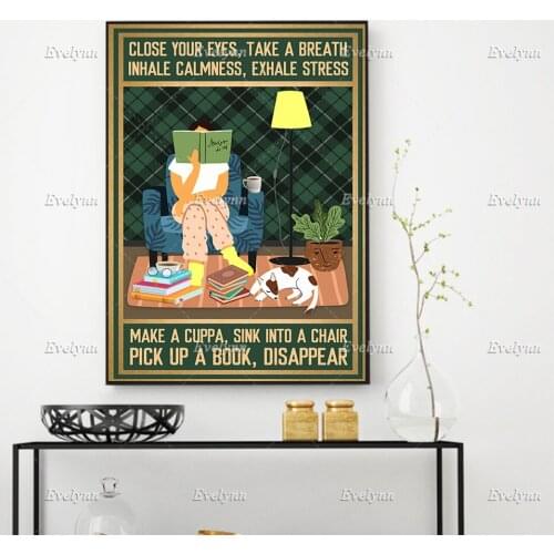 Girl Reading Book Poster, Book Girl Art Print,Book Geek,Book Lovers Gift, Bookworm, Bookaholic Home Decor Canvas Wall Art Prints