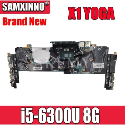 SAMXINNO For Lenovo Thinkpad X1 YOGA 14282-2M Laotop Mainboard 14282-2M Motherboard with i5-6300U CPU 8GB RAM