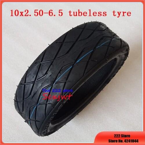 High quality 10x2.50-6.5 thicking vacuum tires 10 inch electric scooter balance car wheel tyre 10*2.50-6.5 tubeless outer tyres