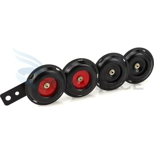 Universal Motorcycle Electric Horn kit 12V 24V 48V 60V Waterproof Round Loud Horn Speakers for Scooter Moped Dirt Bike ATV
