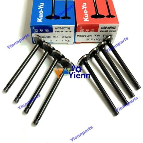 For Mitsubishi K4N Valve Intake & Valve Exhuast KATO HD205UR EXCAVATOR CATERPILLAR MM45 MM45 MM45T MM45B MM55SR LOADER