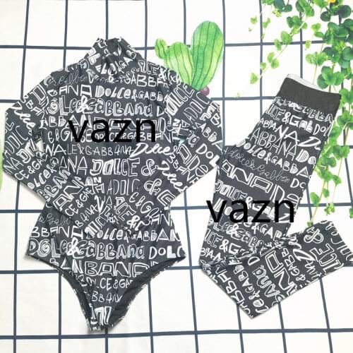VAZN 2021 women fashion hot sale street casual style long outwear long sleeve no collar no buttons printed long outwear
