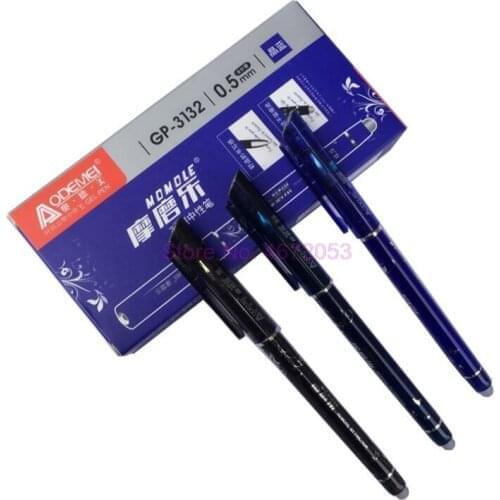 1080pcs/lot Erasable Pen Nib 0.5mm Blue Black Pen Length Ballpoint With Cartridge Gifts Boutique Student Stationery Office Pen