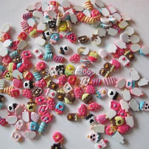 #2 30pcs Cute Mix Ice-Lolly Shape Nail Resin Decoration Outlooking