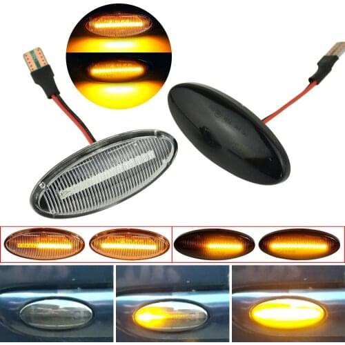 2PCS Dynamic Turn Signal Repeater Lamp Indicator LED Side Marker Light For Opel Vauxhall Vectra B MK1 1995 1996 1997-2002 2003
