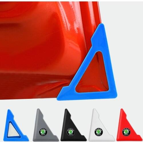 2pcs Silicone Car Door Corner Cover Bumper Crash Scratch Protector for skoda octavia fabia rapid yeti Kodiaq superb Car Styling