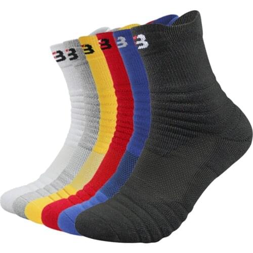 2020 6 Pairs/Lot High Quality Casual Sporty Thick Towel Cycling Socks Anti-slip Breathable Trampoline Sport Bike Mens Socks Set