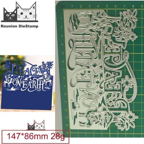 2021 New Cut Die World Peace on Earth Lace Metal Cutting Dies DIY Scrapbooking Steel Craft Die Cut Embossing Paper Cards
