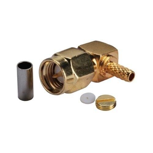 30 pcs SMA male plug right angle crimp RG174 RG316 LMR100 RF connector