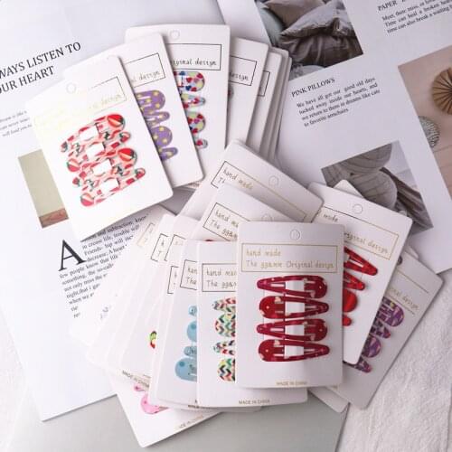 4Pcs/set New Cute Cartoon Metal Printing Colour Animal Baby BB Clips Girls Hairpins Hair Clip Kids Headwear Children Accessories