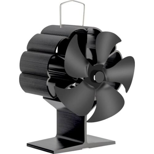 5 Leaf Small Fan Fireplace Mini Small Size Thermal Power Bodiness Heatpowered Log Wood Burner Stove Fan Heat Distribution