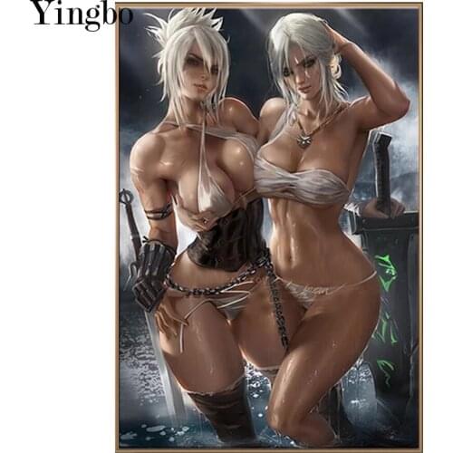 5D DIY Diamond Painting Sexy cartoon woman Full Square Round Diamond Embroidery Cross stitch Diamond mosaic Paint Home Decor