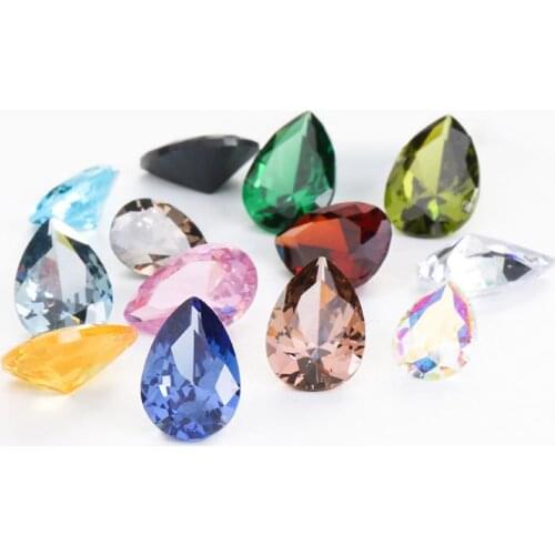 6x8 7x10 10x14mm Pointback Rhinestones Cubic Zirconia Stone Strass AB Color Nails Decoration Zircon Stone Jewelry Making