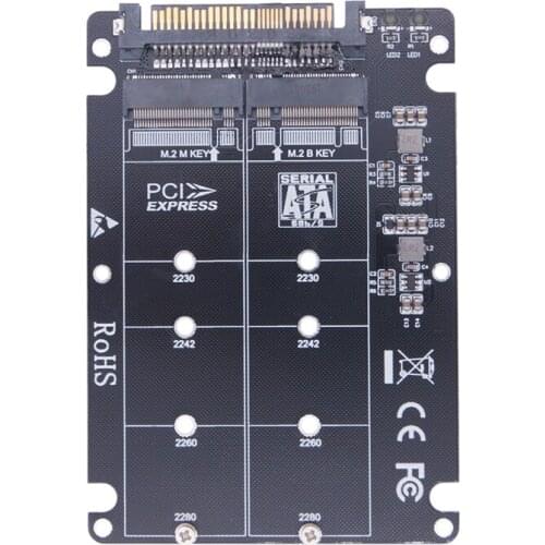 SSD Adapter M.2 SSD to U.2 Adapter M.2 NVMe Key B/M NGFF SSD to PCI-e U2 SFF-8639 Adapter PCIe M2 Converter for Desktop Computer