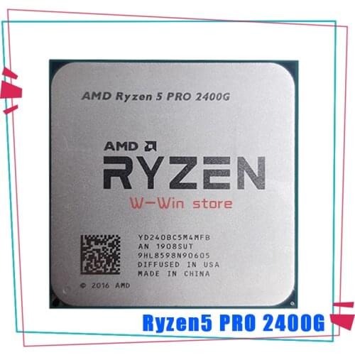 AMD Ryzen 5 PRO 2400G R5 pro 2400G 3.6 GHz Quad-Core Eight-Thread 65W CPU Processor YD240BC5M4MFB Socket AM4