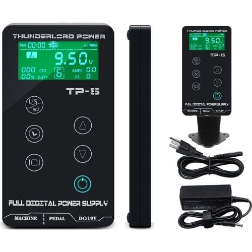 New Tattoo Power Supply HP-2 UPGRADE Touch Screen TP-5 Intelligent Digital LCD Makeup Dual Tattoo Power Supplies set