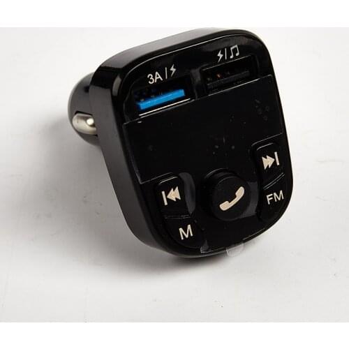 Bluetooth Compatible Version 5.0 Fm Transmitter Car Player Kit Truck Charger Dual Usb Voltmeter Input / Output Dc 12 / 24v
