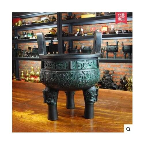 A large bronze Ding Ding grams of copper bronze antique furnishings decoration office decoration roomroom Art Statue