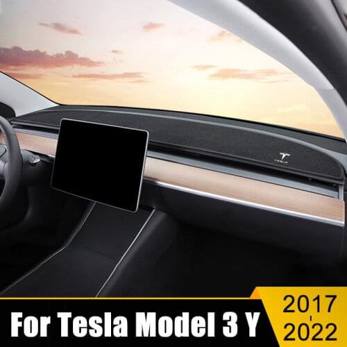 For Tesla Model 3 2019 2020 2021 Model Y 2021 2022 LHD Car Dashboard Cover Sun Shade Pad Instrument Panel Desk Mats Accessories