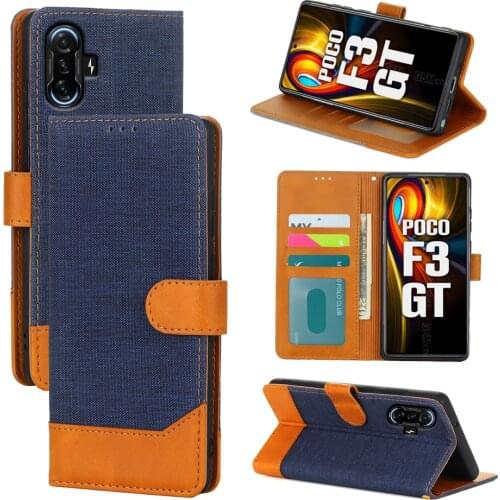 Cloth Pattern Phone Case For Xiaomi POCO F3 GT Cover Flip Wallet Magnetic Book For POCO MZB09C5IN MZB09HWIN Stand Leather Case