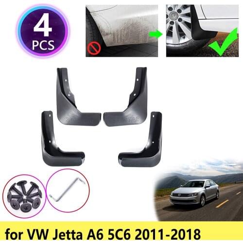 For VW Volkswagen Jetta A6 5C6 Mk6 2011~2018 Mudguards Mudflap Fender Mud Flaps Splash Guards Accessories 2012 2013 2015 2016