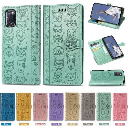 For Oppo A92 Cute Animal Flip Wallet Leather Case For Oppo A72 Case Phone Cover Funda For Oppo A52 A72 A92 Case
