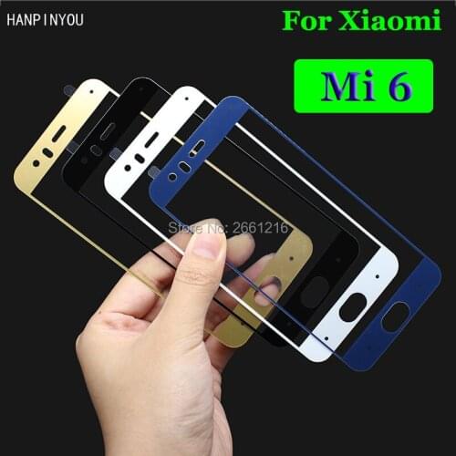 For Xiaomi Mi 6 Full Coverage Tempered Glass 9H 2.5D Premium Screen Protector Film For Xiaomi Mi 6 Mi6 M6 5.15 Inch