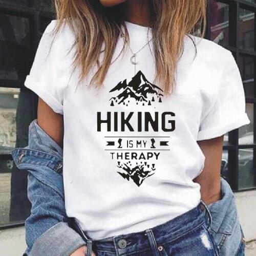 T Shirt Women The Mountains Are Calling and I Must Go Hipster Women Slogan Graphic Tee Shirt Ladies Harajuku Funny Tshirt Tops