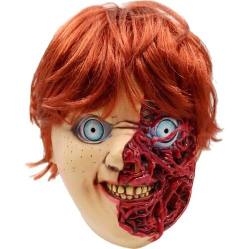 Horror Movie Childs Play Mask Cosplay Seed of Chucky Full Face Latex Masks Head Helmet Halloween Party Props Masques Headgear