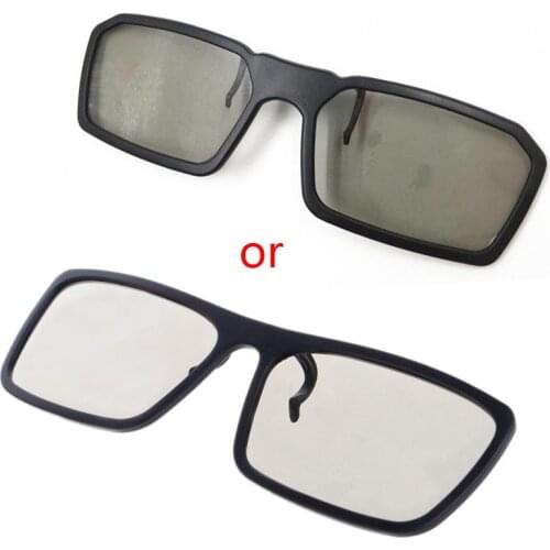 Clip-On Type Circular Passive Polarized 3D Glasses For TV Real 3D Cinema 0.22mm Dropshipping