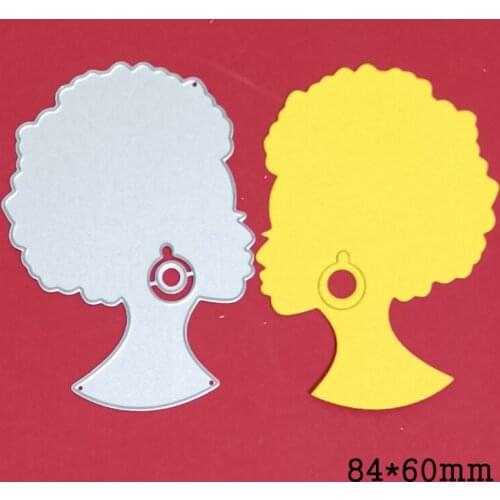 Cool Girl Exploding Hair Metal Cutting Die for DIY Scrapbooking Album Paper Festival Card Decor Craft Embossing Die Cuts2021 New
