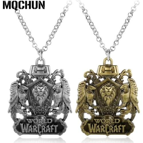Hot Movie Game Jewelry World of War Crafts Logo Pendant Necklace Titanium Alloy Necklaces Pendants Accessories Fans Men Gift-30