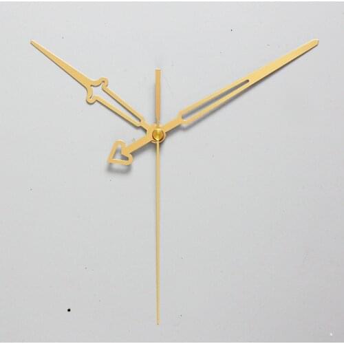 Metal Wall Clock Hands Gold Home Decor Hour Hand Minute Hand Second Hand with Luminous Large Clock Pointer Golden