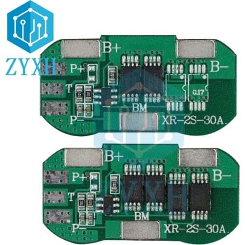 Mini 3.7V 2S BMS 6A 10A 7.4V 18650 Li-ion Lithium Battery Charging Board Short Circuit Protection For UPS Power Supply