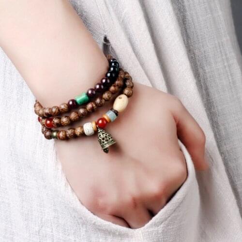 Fashion Bodhi beads bracelet, Burmese new new Buddha garnet ethnic bracelet,Chinese Wind pray beads vintage bracelet