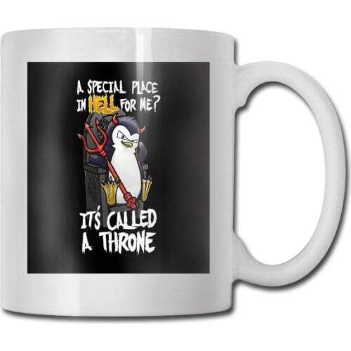 Psycho Penguin A Special Place In Hell Mens Black Brand 2021 Latest Pattern New Brand Autumn Mug Cup