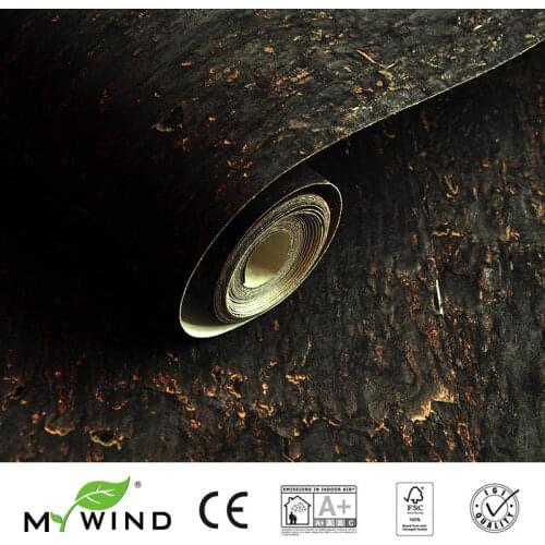 MYWIND 0.91*5.5M/Roll Coffee Bean Luxury 100% Material 3d Design Home Decor Wall Paper Cork Wallpaper