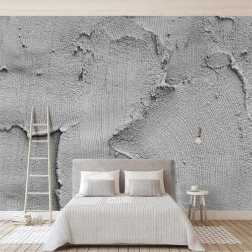 Custom 3D wallpaper mural modern minimalist retro nostalgic worn out cement wall texture living room background wall decoration