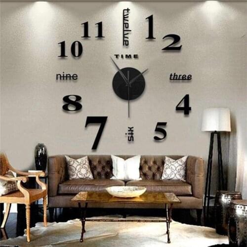 Wall Clock 3D Modern Design Gift Supplies Creativity DIY Home Decoration Accessories Acrylic Clocks