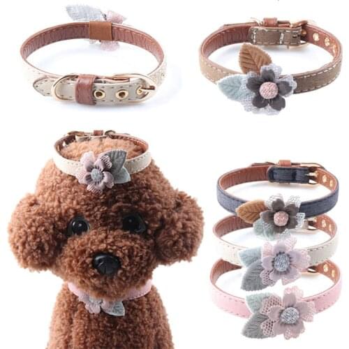 Flower Dog Collar Pet Cat collier chien Cute Neck Strap for Small Middle Perro Chihuahua Pug New