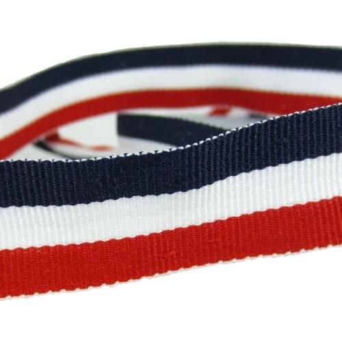 10yards 3/4" Patriotic Red White Navy Blue Stripe Grosgrain Ribbon Flag ribbons craft packaging 20.0mm ribbons bow