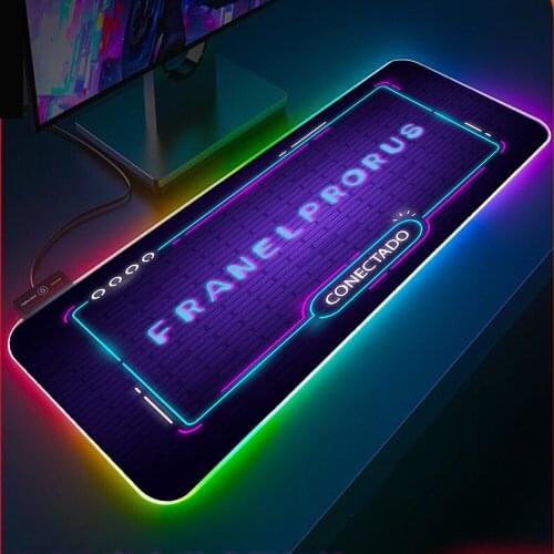 Personalized Fashion LED Luminous Violet Franelprorus RGB Mouse Pad XXL Game Accessories Laptop Carpet Gamer Conectado Desk Mat