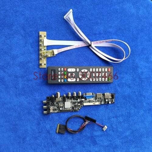 Fit HT156WXB-100/502 upgrade 3663 TV digital signal 40 pin LVDS screen 1366*768 AV VGA USB DVB LCD controller board DIY Kit