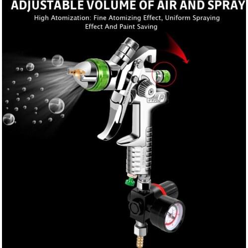 1.4mm/2.5mm Nozzle Professional HVLP Spray Gun Mini Air Paint Spray Guns Airbrush 2.5Gal/Min For Painting Car Aerograph