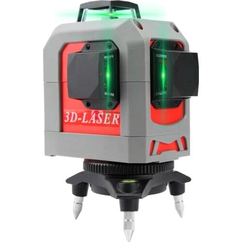 3x360° Laser Level 12 Lines Self Leveling Green Line Laser Multi-mode Power Supply Woodworking Construction Measuring Tools