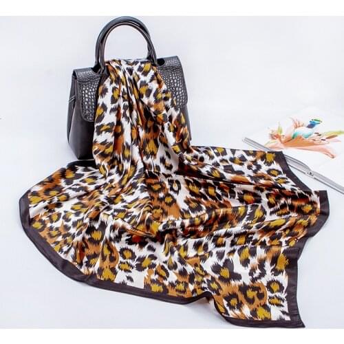 Silk Scarf Women 2021 New Spring Imitation Silk Small Square Scarf Satin Printing Professional Wild Scarf Shawl Pattern