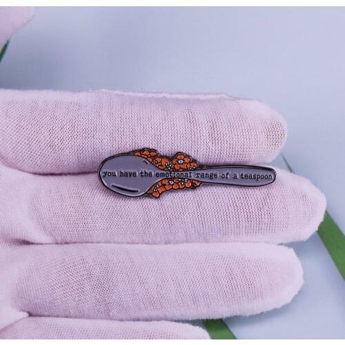 You have the emotional range of a teaspoon badge awesome present for anyone who loves sassy hermione