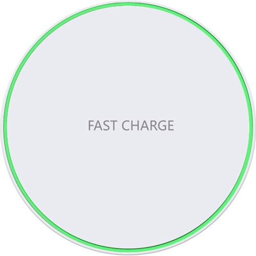 Ultra-thin Round QI 15W Wireless Charging 10W Desktop Mobile Phone Wireless Charger Supports Apple Huawei