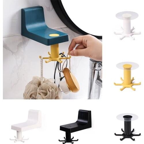 360° Rotating Hook Wall Hanging Kitchen Free Punching Spatula Spoon Shovel Rack Kitchenware Storage Rack