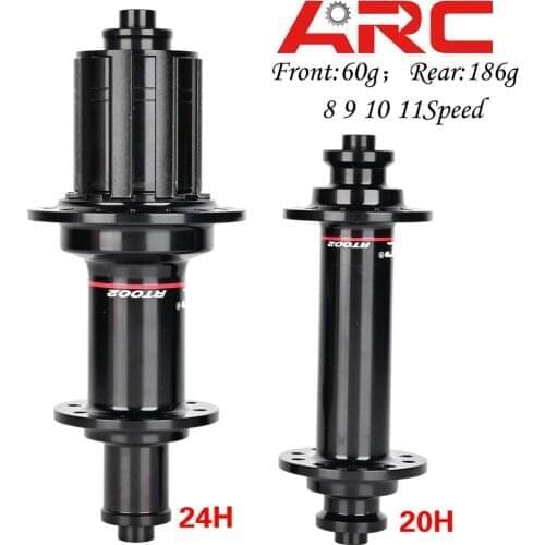 ARC 002 front and rear wheels Road bike hub ultra-light sound big 20/24 hole bearing NBK Palin folding bike 244g/pair 11S